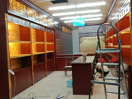 重庆药房展柜安装